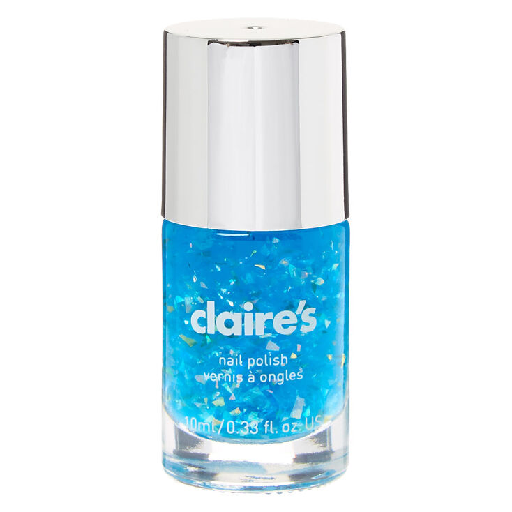 Foil Flakes Nail Polish - Blue,