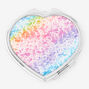 Rainbow Tie Dye Heart Compact Mirror,