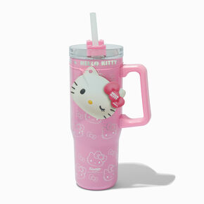 Hello Kitty&reg; Claire&#39;s Exclusive Pink Stainless Steel Handled Tumbler,