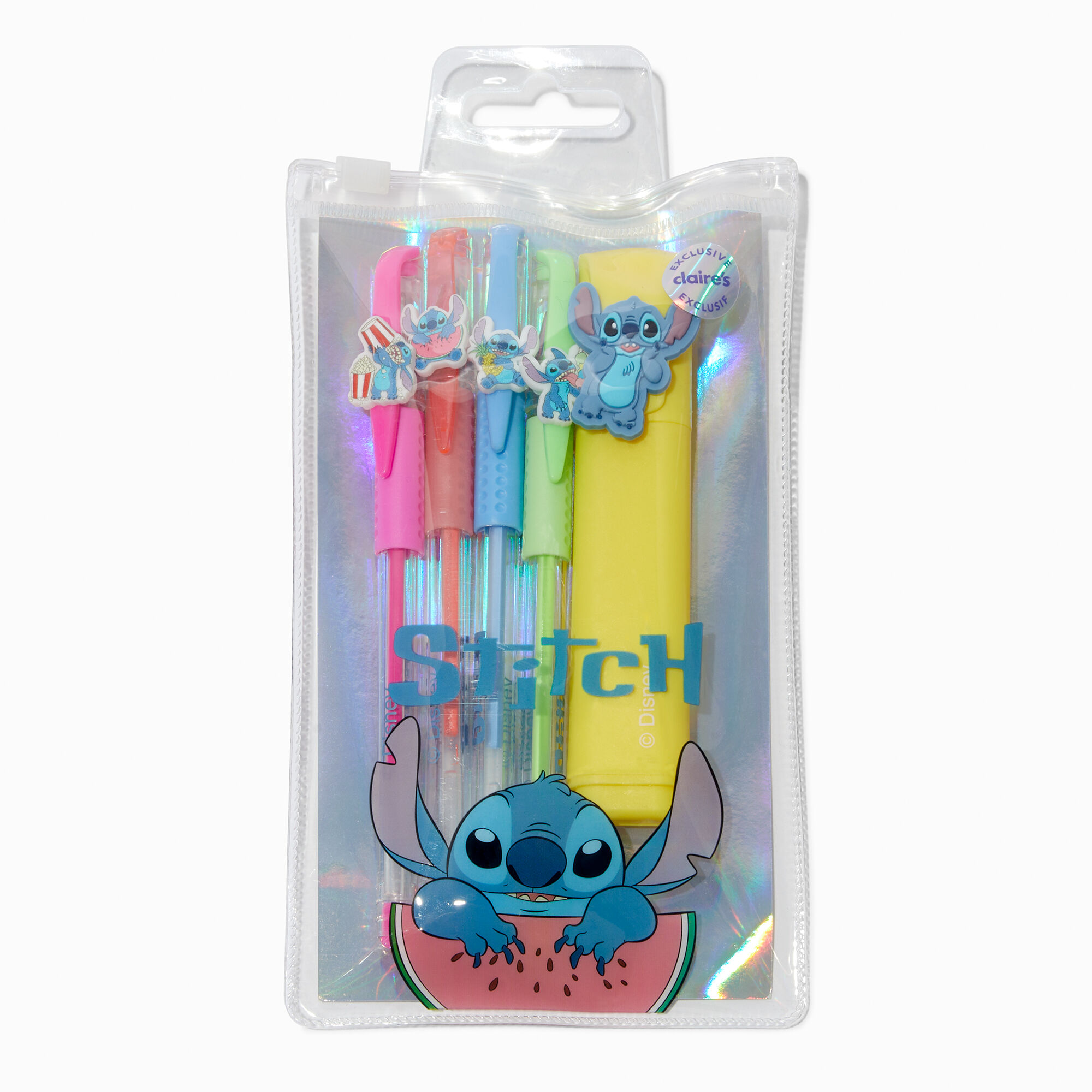 View Disney Stitch Claires Exclusive Foodie Pen Set 5 Pack information