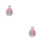 Sterling Silver Ladybird Stud Earrings,