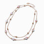 Gold-tone Rose Beaded Multi-Strand Necklace,