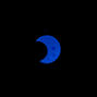 Crescent Moon Glow In The Dark Tattoo Choker Necklace - Blue,