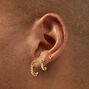 Gold-tone Barbed Wire Earring Stackables Set - 3 Pack,