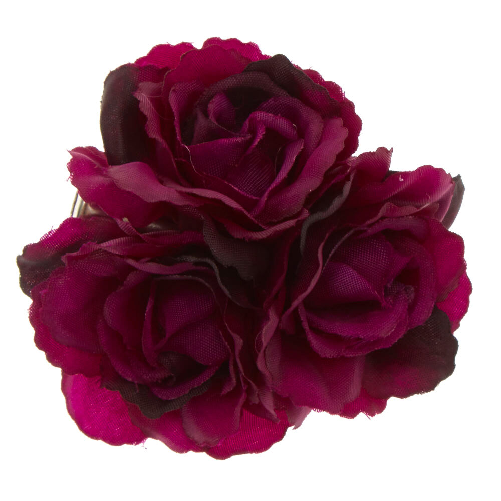 purple rose hair clip