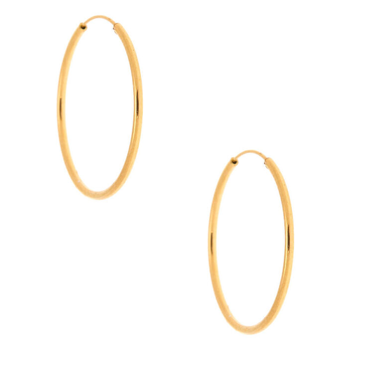 Cr&eacute;oles 20&nbsp;mm style anneau infini couleur dor&eacute;e C LUXE by Claire&#39;s,