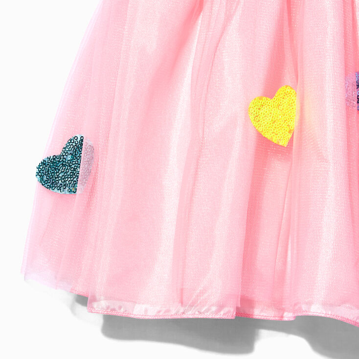 Valentine&#39;s Day Sequin Hearts Pink Tutu,