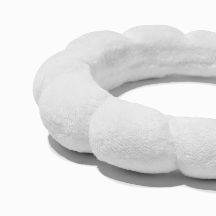 Jet-Puffed&trade; White Puffy Spa Headband,