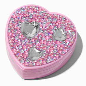 Palette compacte de maquillage bling-bling c&oelig;ur rose Claire&#39;s&nbsp;Club,