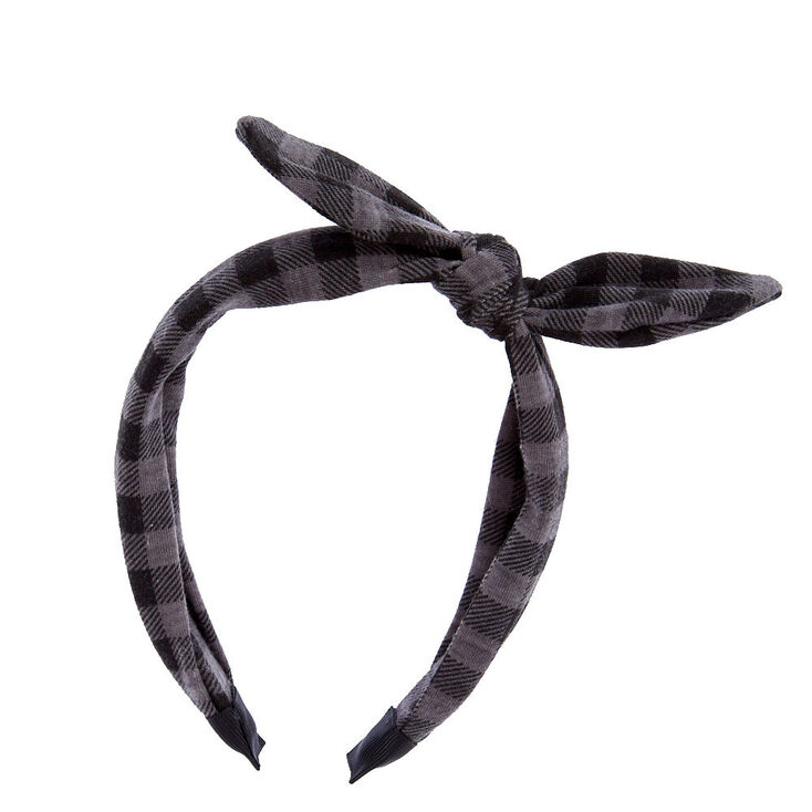 Headband buffle noir et gris,