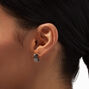 Black 10MM Wide Huggie Hoop Earrings,