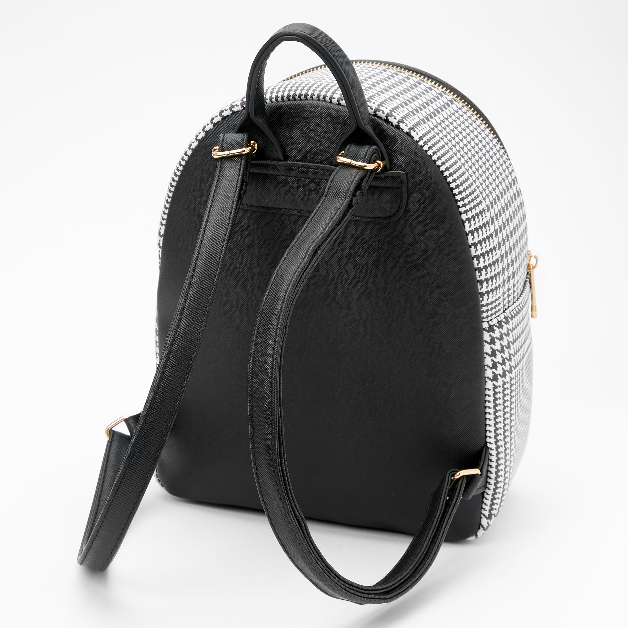Glen Plaid Small Backpack Black Claire s