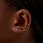 C LUXE by Claire&#39;s 14k Gold Cubic Zirconia 3MM Square Stud Earrings,