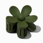 Pince &agrave; cheveux de taille moyenne fleur vert sauge,