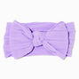 Claire&#39;s Club Nylon Ribbed Bow Headwrap - Purple,