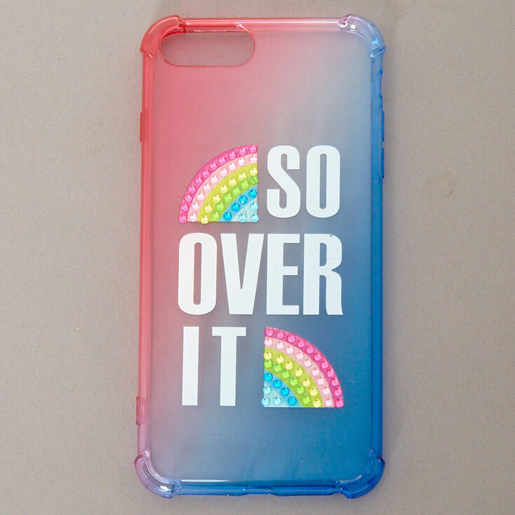 Coque de portable protectrice arc-en-ciel &laquo;&nbsp;So Over It&nbsp;&raquo; - Compatible avec iPhone 6/7/8,