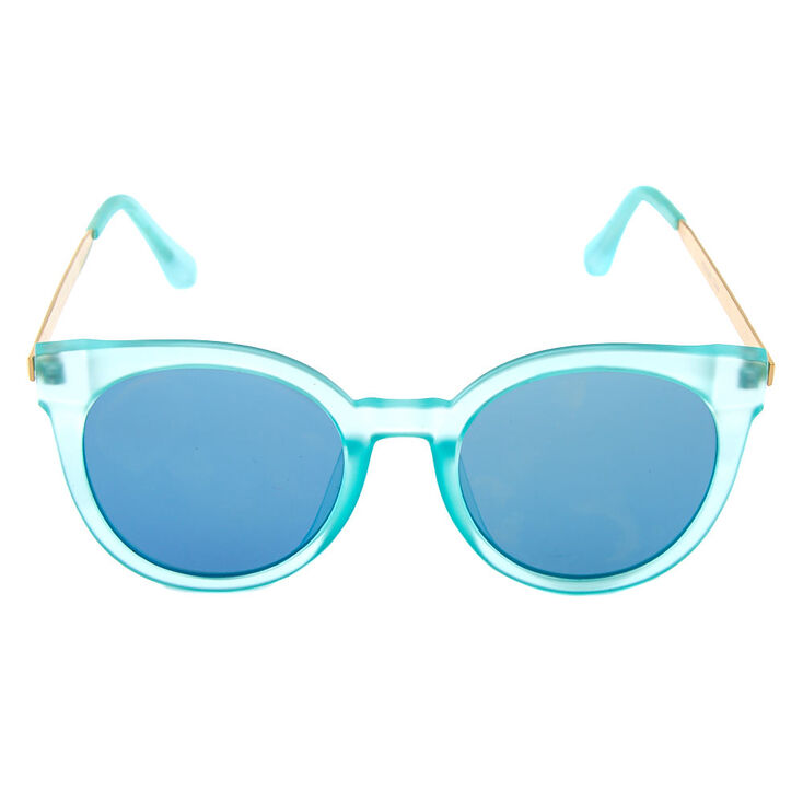Frosted Mod Sunglasses - Blue,