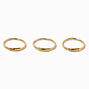 22G Gold-tone Sterling Silver Bar Hoop Nose Rings - 3 Pack,