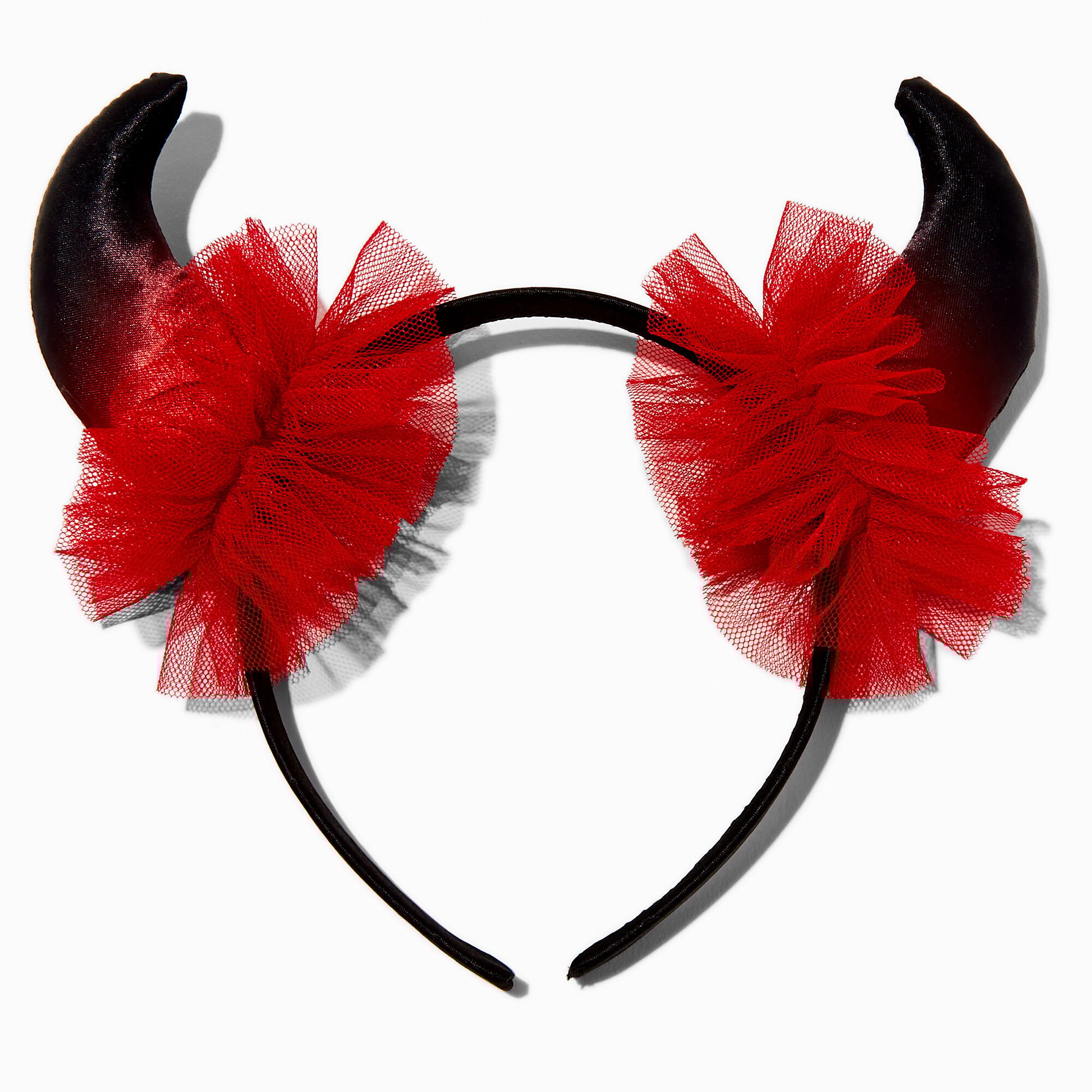 Devil Horns & Tulle Headband,