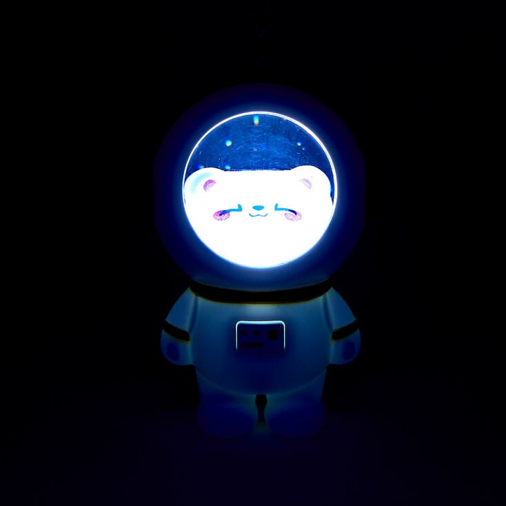 Light-Up Astronaut Cat Game Keychain,