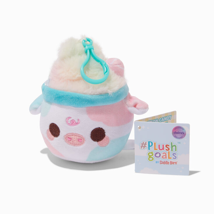&#35;Plush Goals by Cuddle Barn&reg; Claire&#39;s Exclusive 3&#39;&#39; Cotton Candy Mooshake Soft Toy Bag Clip,