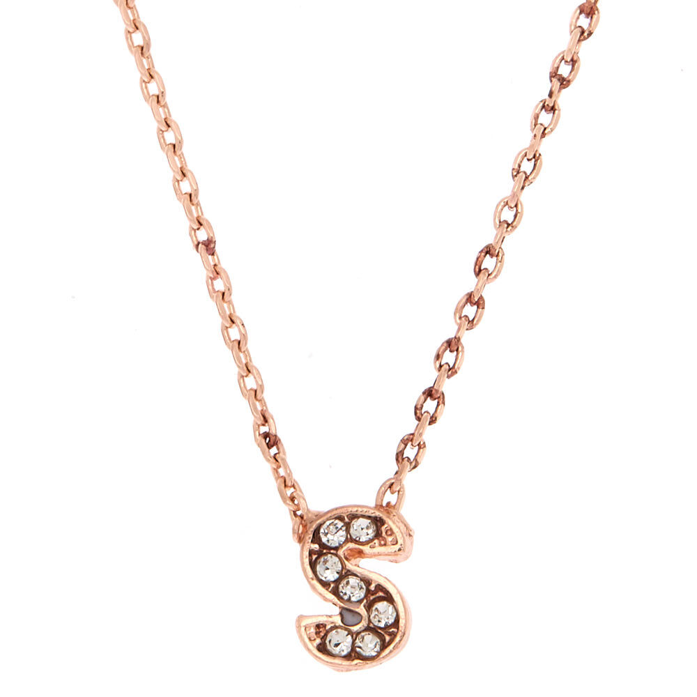 Rose gold s on sale necklace