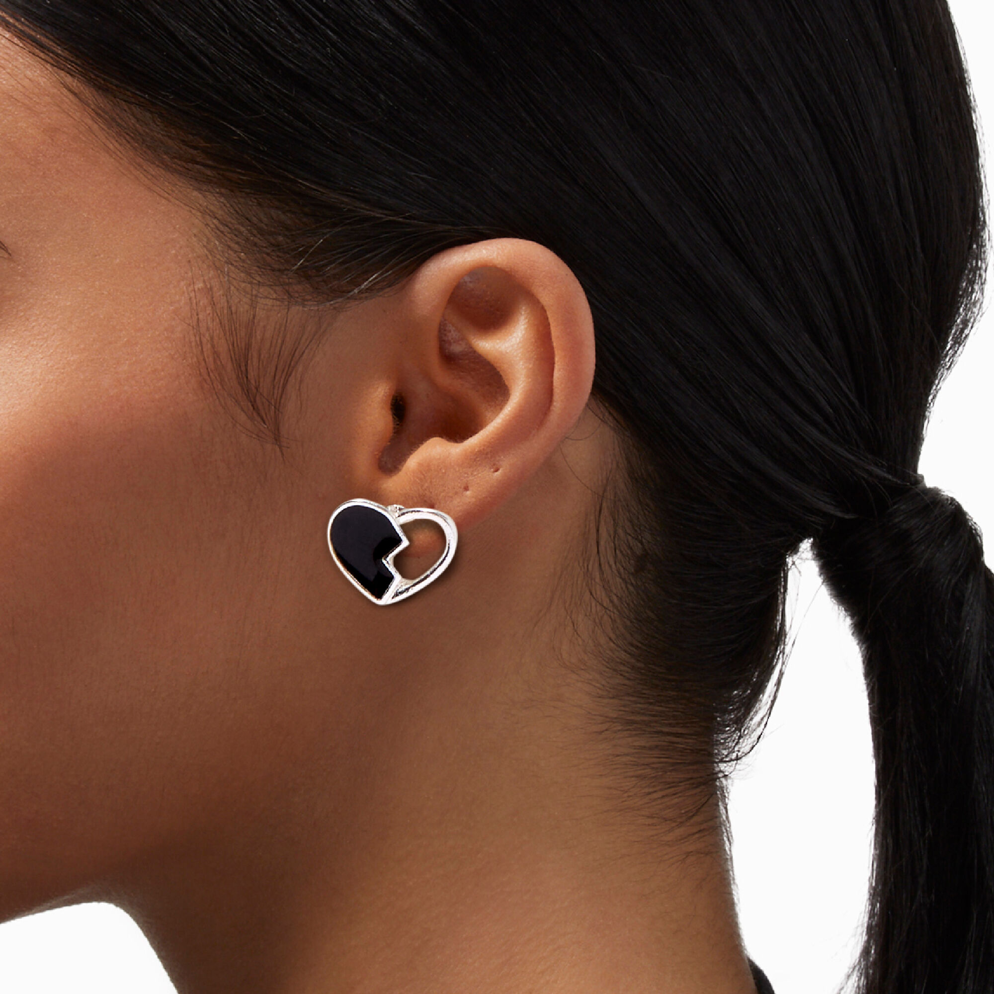 Broken heart earrings sale