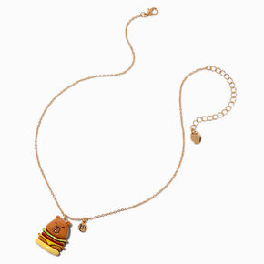 Best Friends Capybara Burger &amp; Fries Pendant Necklaces - 2 Pack,