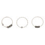Lot de 3 paires d&rsquo;anneaux de cartilage torsad&eacute;s d&#39;inspiration balin&eacute;enne 22&nbsp;g couleur argent&eacute;,