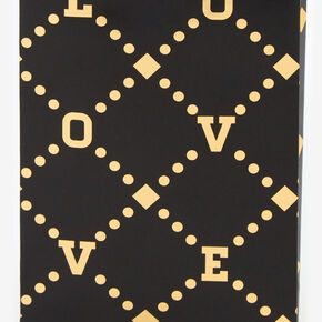 Black And Gold Love Gift Bag - Small,