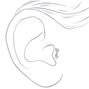Silver 16G Cubic Zirconia Arrow Tragus Stud Earring,