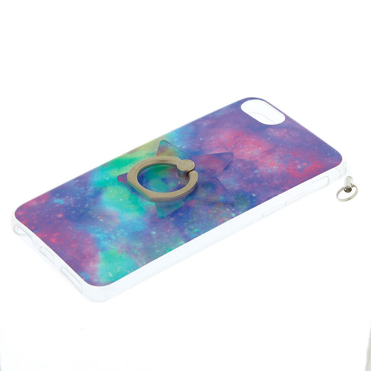Galaxy Ring Stand Phone Case with Lanyard - Fits iPhone 6/7/8,
