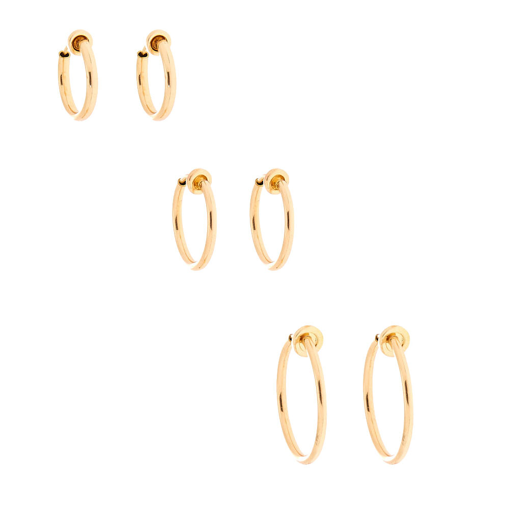Spring clip hoop earrings sale