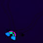 Best Friends Glow in the Dark Split Rainbow Pendant Necklaces - 2 Pack,