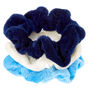 Claire&#39;s Club Small Velvet Hair Scrunchies - Blue, 3 Pack,