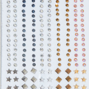 Mixed Metal Metallic Shapes Skin Gems Mega Set,