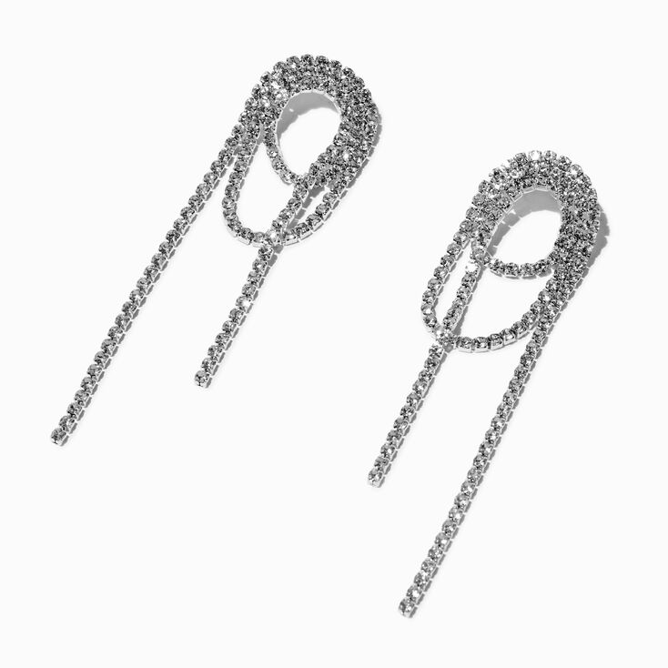 Pendantes motif nou&eacute; en strass,