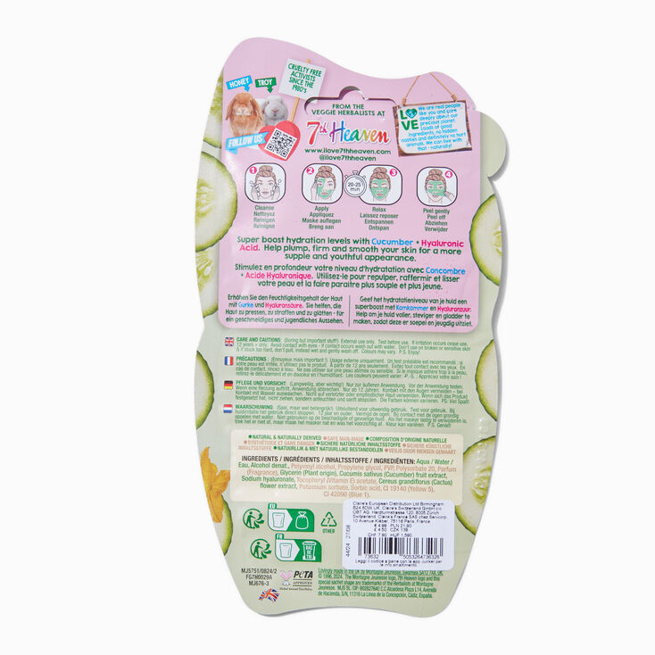 7th Heaven Cucumber Peel Off Face Mask,