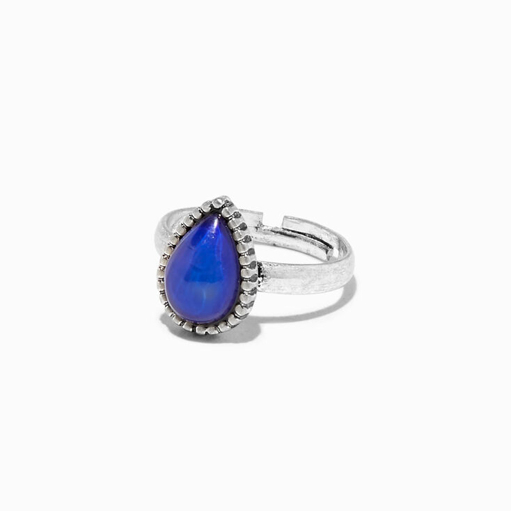 Silver Teardrop Mood Ring,