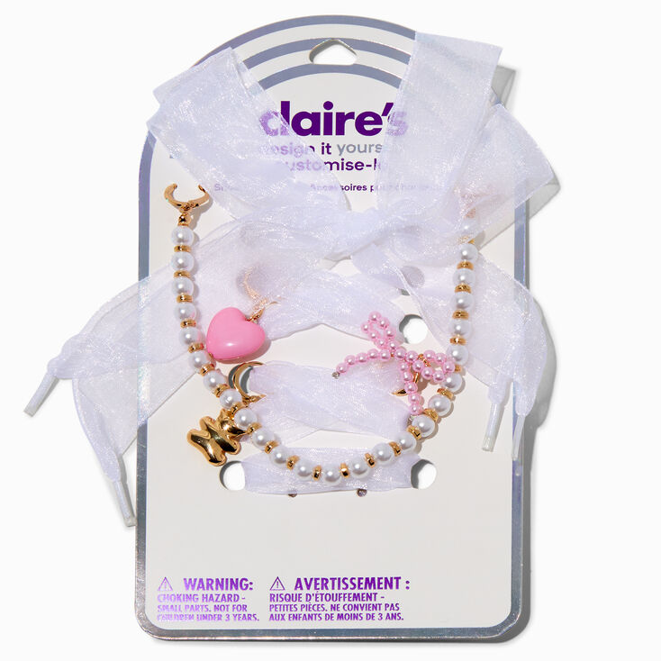 DIY Pretty Pearl Beaded Shoelace Charm Kit,