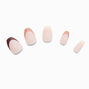 Monochromatic Nude French Tip Coffin Vegan Faux Nail Set &#40;24 Pack&#41;,