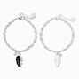 Best Friends Magnetic Split BFF Heart Charm Bracelets - 2 Pack,