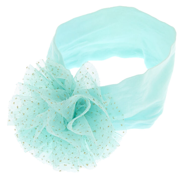 Claire&#39;s Club Chiffon Flower Headwrap - Mint,