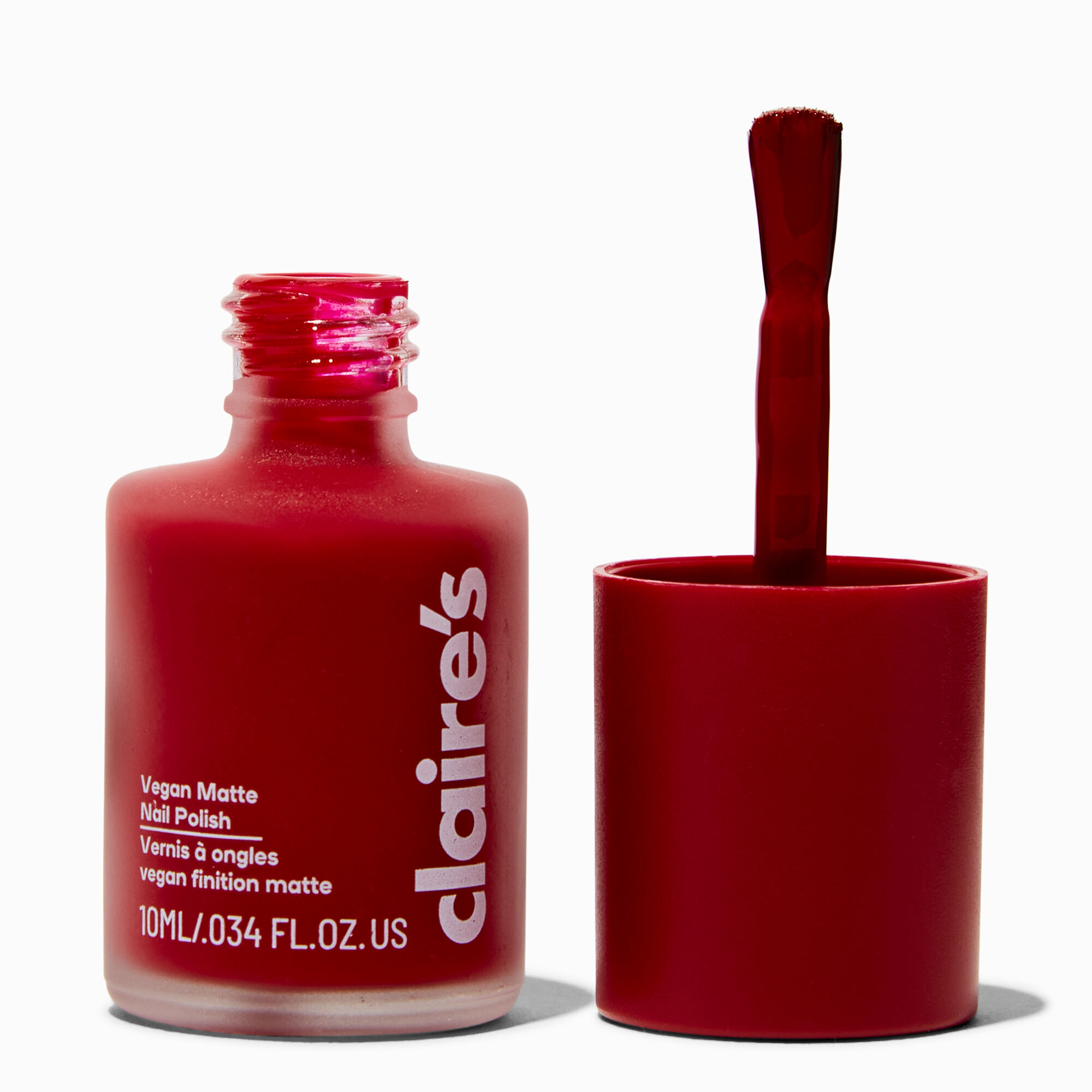 View Claires Vegan Matte Nail Polish Scarlet Romance information