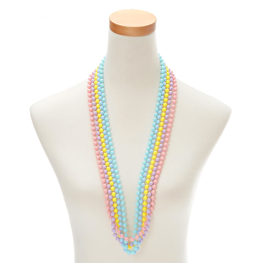 Claire's Club Pastel Bead Necklaces - 5 Pack,