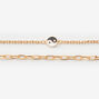 Yin Yang Gold Chain Bracelet Set - 2 Pack,