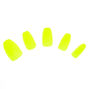 Matte Coffin Faux Nail Set - Yellow, 24 Pack,
