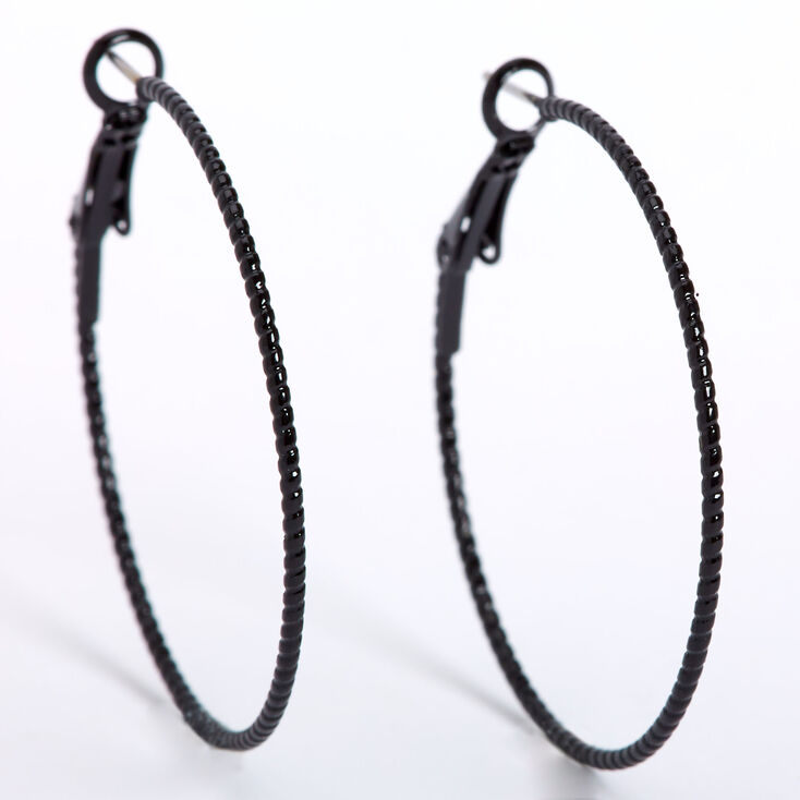 Mixed Metal 40MM Textured Hoop Earrings - 3 Pack,