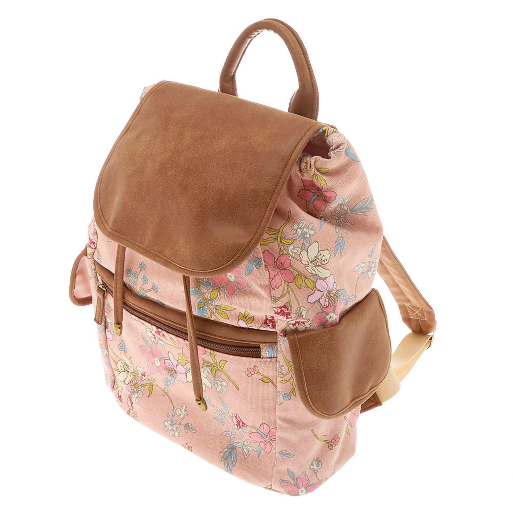 floral pink backpack