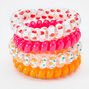 Neon Fruit Spiral Hair Ties - 4 Pack,
